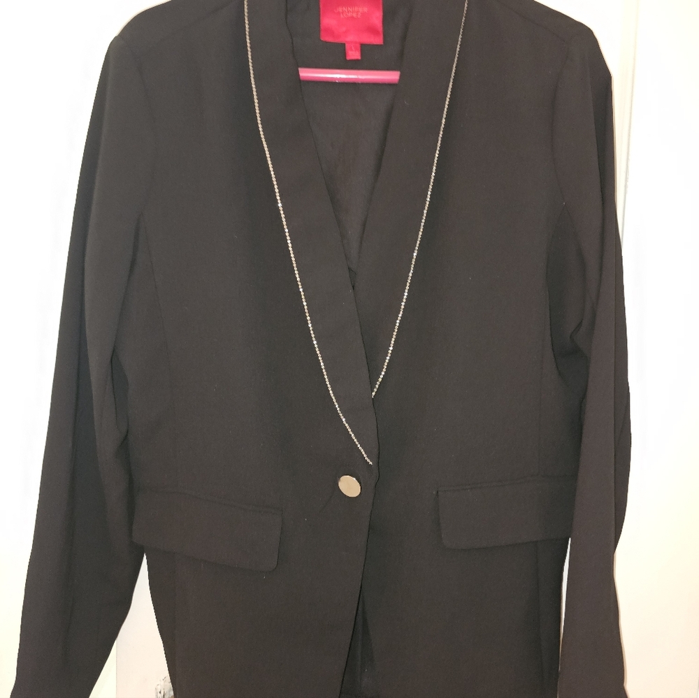 Black Blazer with Silver Trim